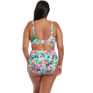 Conjuntos de baño con estampado floral de talla grande para niñas, Bralette con correas extraíbles para mujer, bragas de cintura alta, ropa de playa para exteriores de verano - Product Image 2