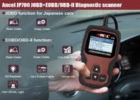 Escáner OBD2 ANCEL JP700, Lector de Códigos de Motor JOBD EOBD para Autos del Mercado Japonés Toyota, Honda, Nissan con Función de Verificación I/M