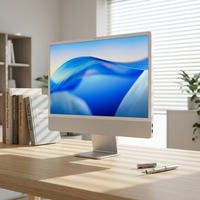 Komputer Bisnis AIO Desktop 23,8 Inci yang Tahan Lama, Intel I5 Generasi ke-12, Mendukung Windows 11, Fungsi Lengkap, Output 4K Tipe-C, PC AIO
