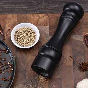Ensemble moulin à poivre et à sel manuel en céramique et bois de 8 pouces, capacité de 200 ml, avec broyeur en bois, outils de cuisine - Product Image 5