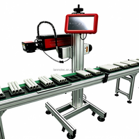 Marqueur laser CO2 haute vitesse pour marquage en ligne, compatible DXF, haute précision, refroidissement par eau/air, machine de marquage de date pour ligne de production