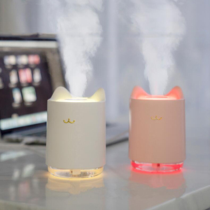 320ml humidificador ultrasónico electrodomésticos Mini gato USB difusor de <span class=keywords><strong>Aroma</strong></span> con romántica luz de noche hidratación para oficina del coche - Product Image 3