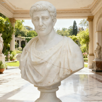 Statue de Portrait de Tête de Déesse en Marbre Blanc, Style Mythologique Antique Personnalisable pour Hall de Musée