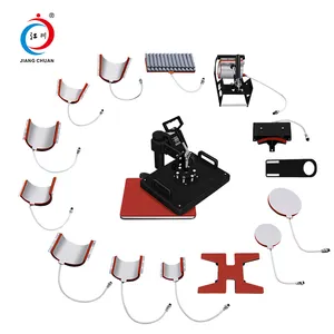 Popular Iron On Mug/T-shirt/Shoe/Plate/Pen/ Soccer Heat Press Transfer Sublimation Printing Machine 15 In 1