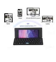 Keyboard Mini nirkabel portabel, Keyboard lipat BT Mini dapat dilipat Ultra ramping, Keyboard lipat Travel untuk ponsel I.Pad Mac Android