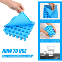 Moule à glaçons en silicone de qualité alimentaire en forme de tasse, avec couvercle, pour la fabrication de blocs de glace, accessoire de cuisine et de bar, vente chaude