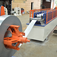 Machine de formage à rouleaux pour volets roulants de type perforé américain, largeur 125 mm, épaisseur 0,7-1,2 mm