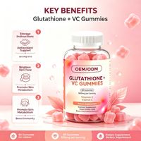 Gummies de glutathion et vitamine C en vrac, sans marque, prêts à être expédiés, faible quantité minimale de commande, stock disponible pour l'exportation