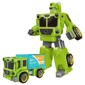 Coche de ingeniería de <span class=keywords><strong>Robot</strong></span> de plástico de juguete de vehículo exprés de montaje DIY transfronterizo para niños, desmontaje de deformación para niños - Product Image 6