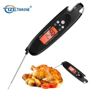 Termometer daging BBQ Digital, pengukur suhu dengan USB Oven untuk BBQ