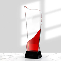 Trophée en cristal K9 gravé au laser 3D personnalisé, respectueux de l'environnement, avec emballage en boîte cadeau pour les événements d'entreprise/de sport