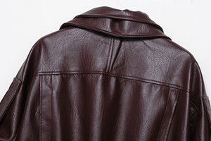 <span class=keywords><strong>Mujer</strong></span> 2025 Otoño e Invierno nueva moda ocio solapa <span class=keywords><strong>cremallera</strong></span> motocicleta abrigo retro <span class=keywords><strong>mujer</strong></span> manga <span class=keywords><strong>larga</strong></span> abrigo. - Product Image 6