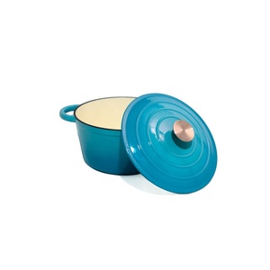 Rôtissoire en fonte <span class=keywords><strong>Cocotte</strong></span> Ronde 5L Noir 26cm Batterie de cuisine Marmite Casserole en fonte Fer à repasser - Product Image 5