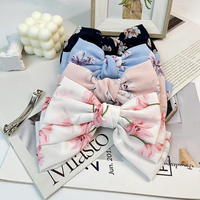 Barrettes à cheveux en tissu à motif floral personnalisé, grande taille, nouveaux accessoires pour cheveux, barrettes à nœud mignonnes et élégantes pour filles