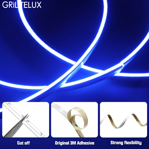 Side Glow High Density <b>RGB</b> COB LED Strip Light 24V 630 LEDs 8mm 10W Flexible for Narrow Groove Lighting - Product Image 2