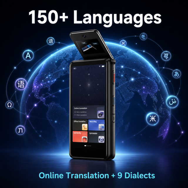 T90 Portable Language Translator With Long Battery Life and Compact Design for Students, Travelers and Cross-border Trade