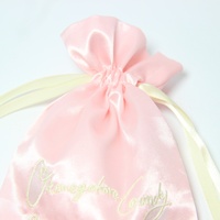 Sac à poussière en satin de soie imprimé personnalisé pour sous-vêtements en tissu, emballage de cheveux de chaussure, sacs-cadeaux, sacs à bijoux brodés