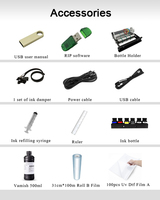 Printer Film UV DTF Kecepatan Tinggi All in One 2 in 1 A3 30cm Roll Printer Stiker UV DTF Dengan Laminator