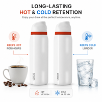 En stock – Nouvelle tasse isotherme double paroi de 24 oz avec logo personnalisé, style dessin animé mignon, avec couvercle rabattable et fonction de maintien au chaud