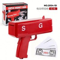 Pistolet à argent en plastique personnalisé pour mariage, impression typographique couleur sur mesure, design rétro portable, fournitures de fête en gros