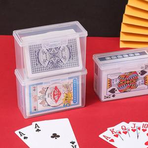 Boîte de rangement rectangulaire transparente en plastique pour cartes, organiseur de bureau pour cartes à jouer, cartes d'identité, cartes de visite, design recouvert, fabriqué au Zhejiang - Product Image 5