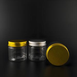 Pequeños envases vacíos para mascotas 200ml Tapas de oro transparente 3oz 5oz 8oz 16oz para exfoliante corporal Sales de baño Manteca de karité Productos para el cabello Plástico - Product Image 5