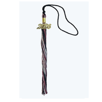 Grossiste – Pompon de remise de diplôme scolaire avec breloque annuelle, couleurs personnalisables, en rayonne, accessoires unisexes
