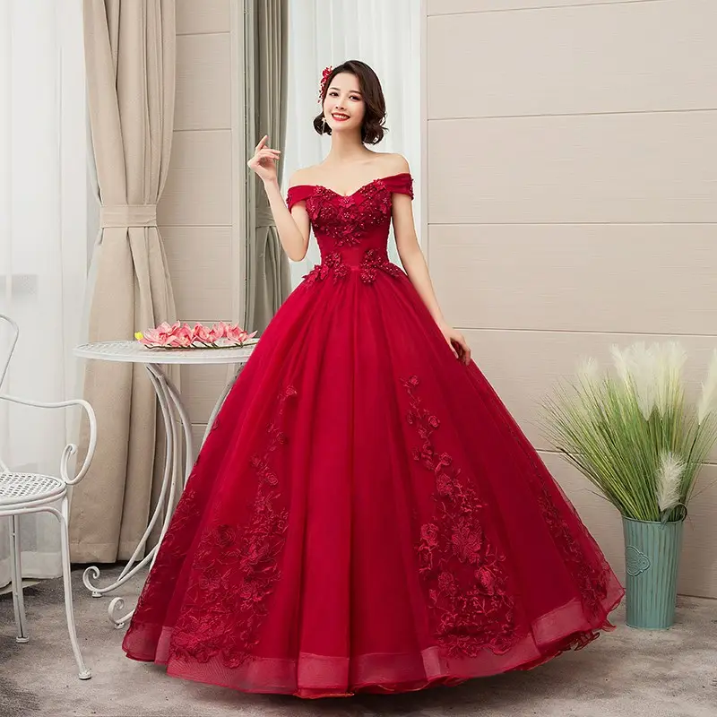 2023 baru dari bahu renda mewah pesta Vestidos 15 Anos Vintage Quinceanera gaun 4 warna Quinceanera Gaun