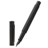 Pulpen Matte Black Forest dengan Ujung Ekstra Halus Desain Klasik dengan Konverter dan Set Kotak Pulpen Logam oleh Asvine.