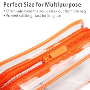 3Pack Clear Makeup <b>Bags</b> Waterproof Organizer <b>Bags</b> with Zipper Transparent <b>Travel</b> Cosmetic <b>Bag</b> TSA Approved <b>Toiletry</b> <b>Bag</b> - Product Image 3