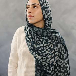 2025 Premium Customized Soft Leopard Modal Headscarf Trendy Swaddle <b>Wrap</b> Muslim Shawl Wholesale Supplier - Product Image 1