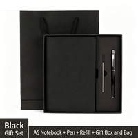 Coffret Cadeau Carnet en Cuir Souple A5 avec Logo Personnalisé, Ensemble de Carnets d'Entreprise pour Cadeaux Promotionnels d'Entreprise
