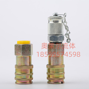 Komatsu <b>Quick</b> <b>Connector</b> For Pressure Testing Hydraulic Pump Excavator Test 1/2 Inch With Chain And Cap - Product Image 1