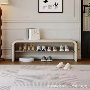 A luxurious-style <b>shoe</b>-changing bench that can be used as a seat at the entrance, a combined <b>shoe</b> cabinet and entryway bench, - Product Image 4