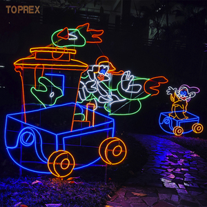 Tùy Chỉnh 2D PVC Khung LED Dây Giáng Sinh Elf Train Trang Trí Đèn Thiết Kế Mới Đường Phố <span class=keywords><strong>Motif</strong></span> Ngoài Trời Ngày Năm Mới - Product Image 3