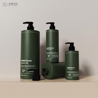 Bouteille de gel douche de luxe en HDPE écologique personnalisée, bouteille de gel douche, bouteille de shampooing en plastique avec pompe pour l'emballage de lotion, 300 ml, 500 ml