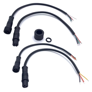 Steckverbinder Männlich/Weiblich <span class=keywords><strong>2</strong></span> <span class=keywords><strong>3</strong></span> 4 Polig Schwarz Wasserdicht Pigtail Lang mit 18AWG Kabel für Industrieanlagen - Product Image 1