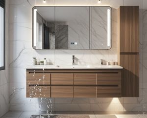 Espejo con Luz LED para Baño, Espejo de Vanidad con Interruptor, Espejo Retroiluminado para Baño, Hotel, Resistente al Agua - Product Image 4