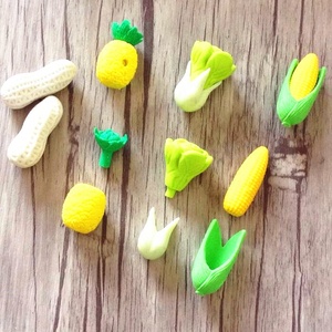 Borradores de verduras kawaii para niños, 2 unidades por paquete, diseño de emulación de vegetales y frutas - Product Image 4