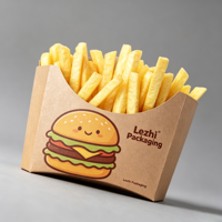 Emballage alimentaire personnalisé, boîte à frites à emporter, boîte à poulet frit jetable, boîtes à hamburgers, papier d'emballage, boîtes à frites, boîtes à chips