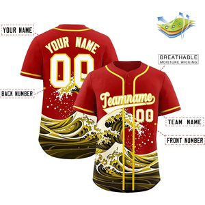 เสื้อเบสบอลแบบกำหนดเอง พิมพ์ชื่อและหมายเลขตามสั่ง ระบายเหงื่อได้ดี เสื้อกีฬาสำหรับผู้ใหญ่แบบยูนิเซ็กซ์ - Product Image 3