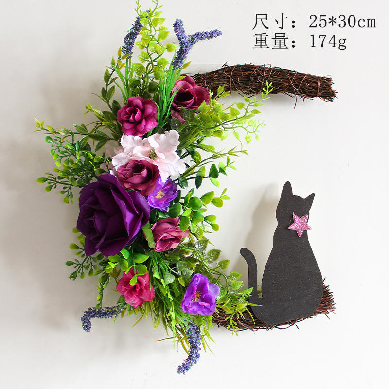Withered purple rose 30cm