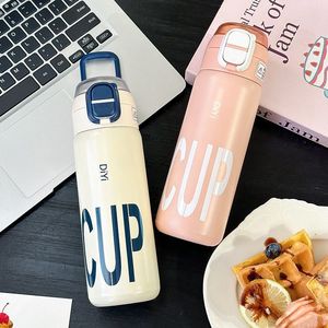 Diy Cup Stainless Steel <b>Thermos</b> 500Ml Large Capacity Portable Water <b>Bottle</b> For Sports Office School Use - Product Image 1