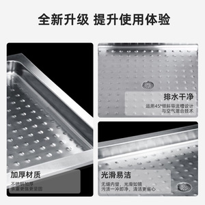 Stainless Steel Square <b>Shower</b> Tray With Center <b>Drain</b> Industrial Design Safe For Bathroom Floor Installation - Product Image 3