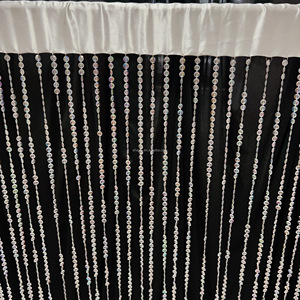 <span class=keywords><strong>Rideau</strong></span> moderne en cristal acrylique grand <span class=keywords><strong>plafond</strong></span> de mariage <span class=keywords><strong>tringle</strong></span> à rideaux perlée suspendue pour mariage événement décoratif - Product Image 2