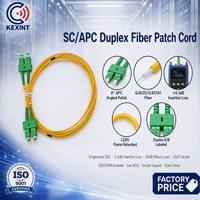 KEXINT Kabel Patch Fiber Optik Single Mode Duplex SC/APC ke SC/APC Berkualitas Tinggi OS2 9/125um LSZH 2.0mm/3.0mm