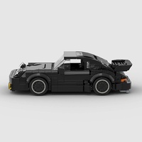 Blocs de construction MOC en plastique compatibles avec la voiture de course noire 83496, jouet éducatif créatif pour enfants, assemblage Birkcs