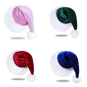 PESENAR Chapeau de Noël en peluche, <span class=keywords><strong>bonnet</strong></span> du Père Noël en peluche courte avec doublure en velours unisexe, chapeau de Noël confortable et épais en peluche - Product Image 3