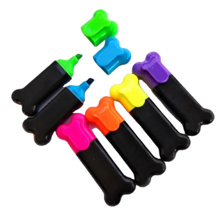 CH-6393 Non-toxic circular mini highlighter highlight marker for student Stabilo Pastel Highlighter Pens