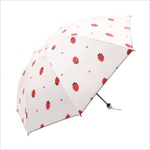 Parapluies pliants transparents Xtx Factory pas chers, anti-UV, fraise, protection soleil et pluie, avec sac - Product Image 1